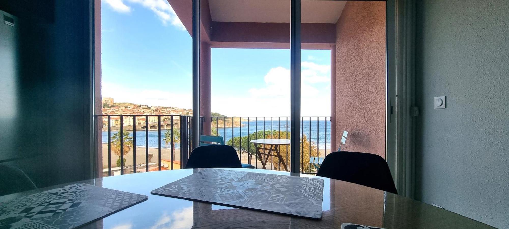 Appartement VUE MER TERRASSE CLIM WIFI Banyuls-sur-Mer Exterior foto